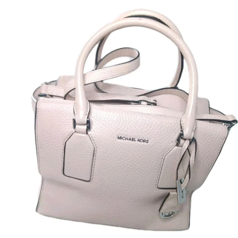 Michael Kors Selby Ballet  Satchel Handbag Pink Pebbled-Leather Retail $398